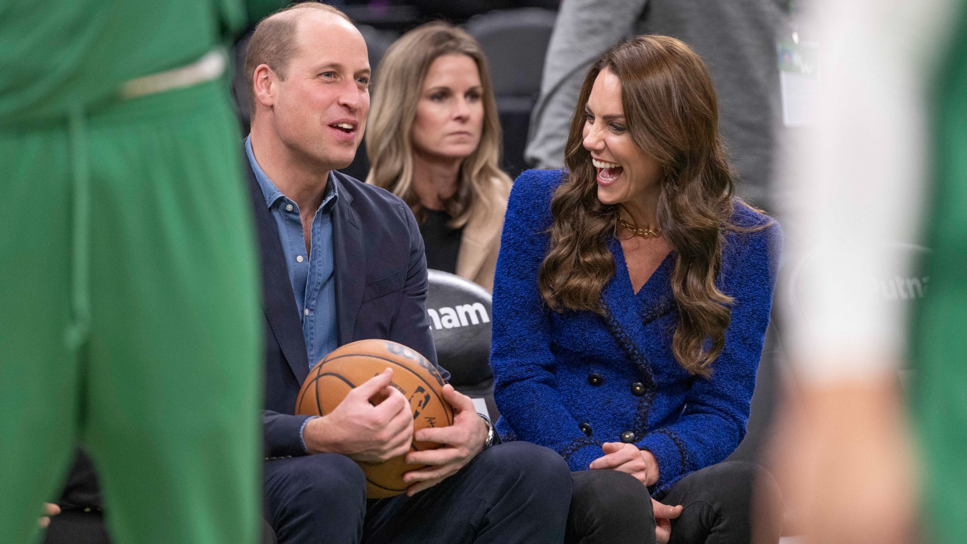 Prince William and Kate Middleton attend a basketball game
