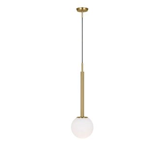 globe pendant light with brass fitting