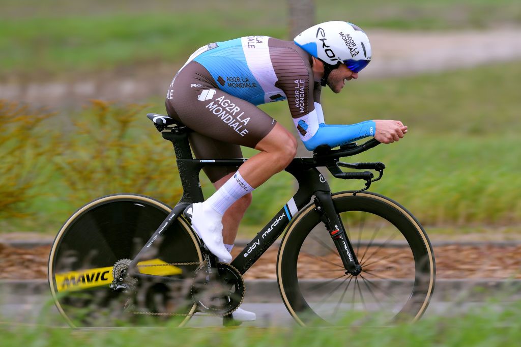 SAINTAMANDMONTROND FRANCE MARCH 11 Alexis Gougeard of France and Team AG2R La Mondiale during the 78th Paris Nice 2020 Stage 4 a 151km Individual Time Trial from SaintAmandMontrond to SaintAmandMontrond ITT ParisNice parisnicecourse PN on March 11 2020 in SaintAmandMontrond France Photo by Luc ClaessenGetty Images