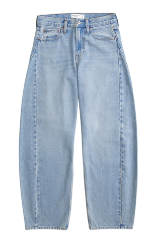 Mid Rise Barrel Jean