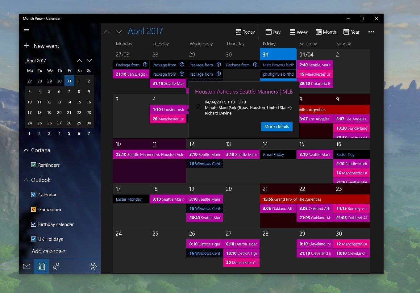 How to track MLB and other sports fixtures with your Outlook calendar ...