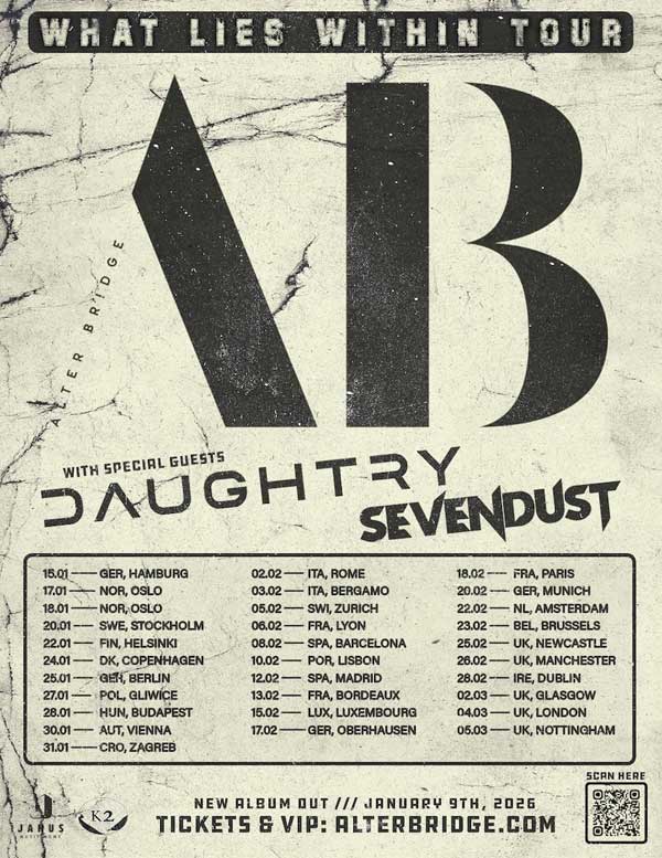 Alter Bridge tour poster