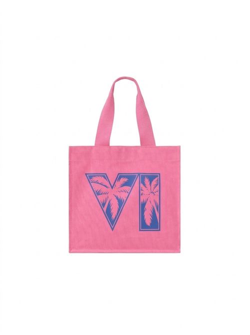 Pink and Blue Grand Theft Auto VI Canvas Tote