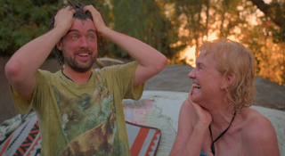 Jack and his mother Hilary sweat it out in LA.