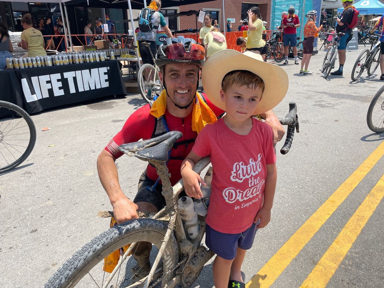 Third place Brian McCulloch and his son Seamus