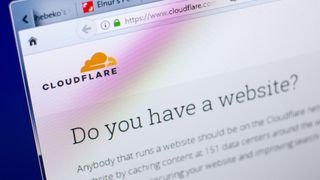 The Cloudflare website accessed through a web browser on a PC