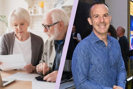 Grandparents sorting money alongside Martin Lewis