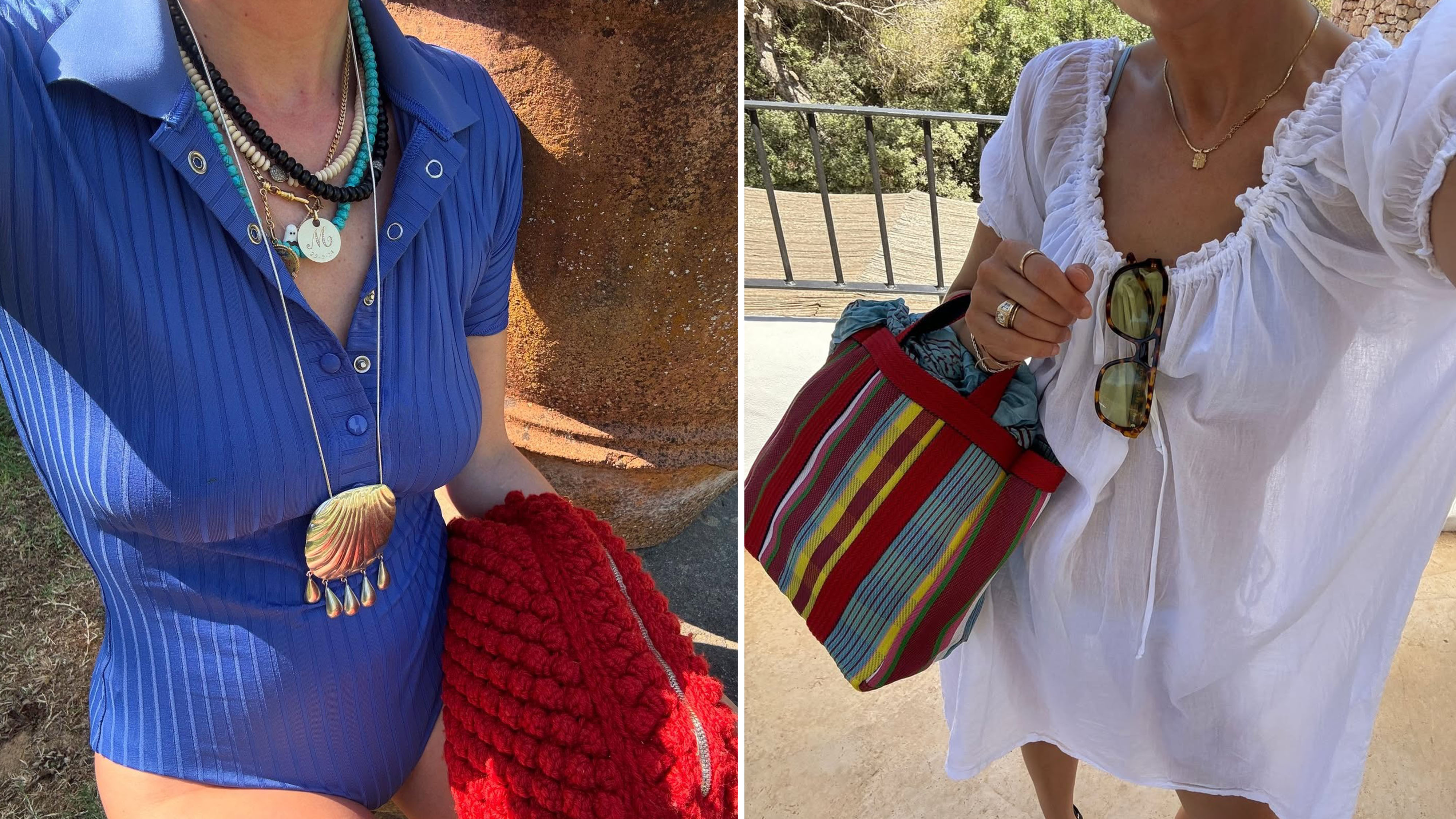 Women wearing summer outfits with accessories