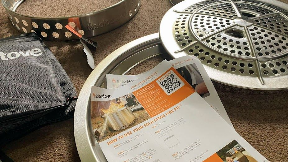 Solo Stove Bonfire 2.0 being tested in writer's home