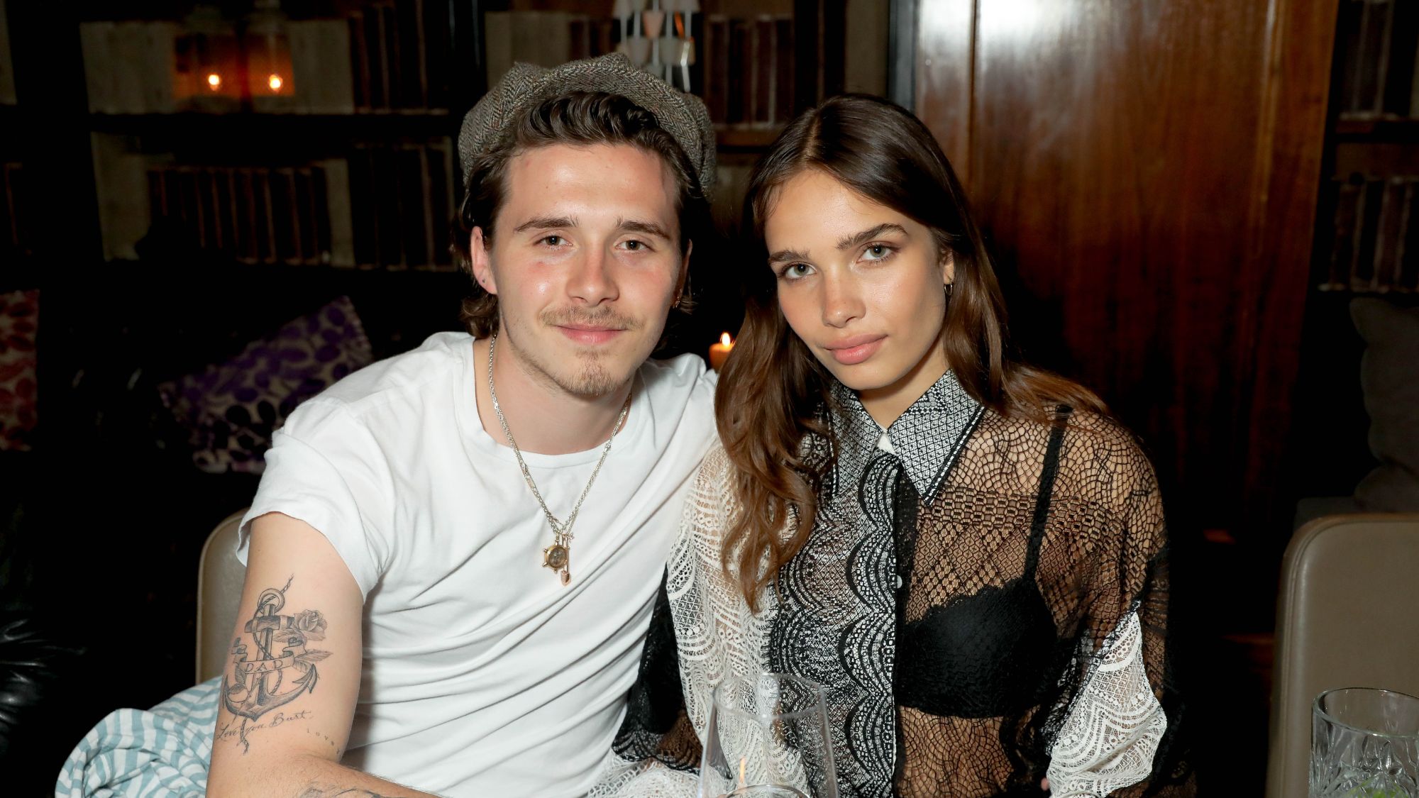 Brooklyn Beckham and Hana Cross at the Man About Town magazine launch in 2019
