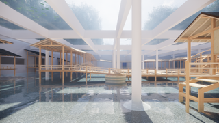 artist's impression of Cisterne museum extension by Hiroshi Sambuichi in Denmark