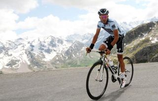 Alberto Contador (Saxo Bank Sungard) atop the Col du Galibier