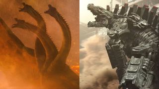 The MonsterVerse's King Ghidorah and Mechagodzilla