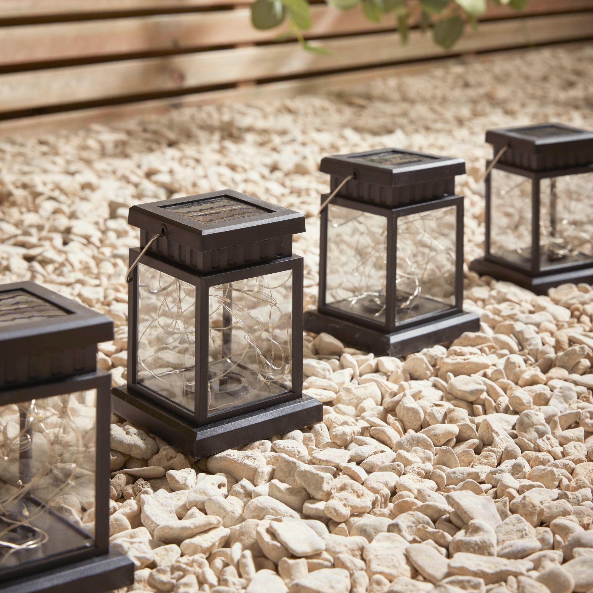 Cox & Cox Four Solar Box Lanterns