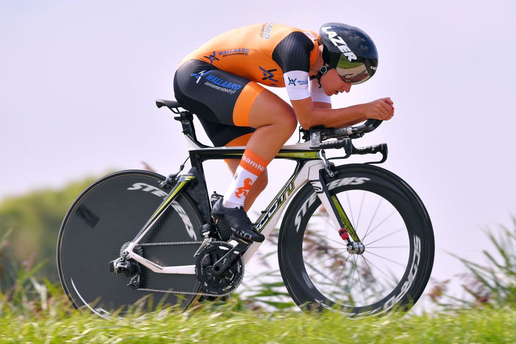 ROOSENDAAL, NETHERLANDS - SEPTEMBER 02: Loes Adegeest of Netherlands and National Team Netherlands / during the 21st Boels Rental Ladies Tour 2018, Stage 6 a 18,6km Individual Time Trial stage from Roosendaal to Roosendaal / BLR / on September 2, 2018 in Roosendaal, Netherlands. (Photo by Luc Claessen/Getty Images)