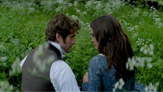 Emma Mackey and Oliver Jackson-Cohen in the Emily Bronte movie