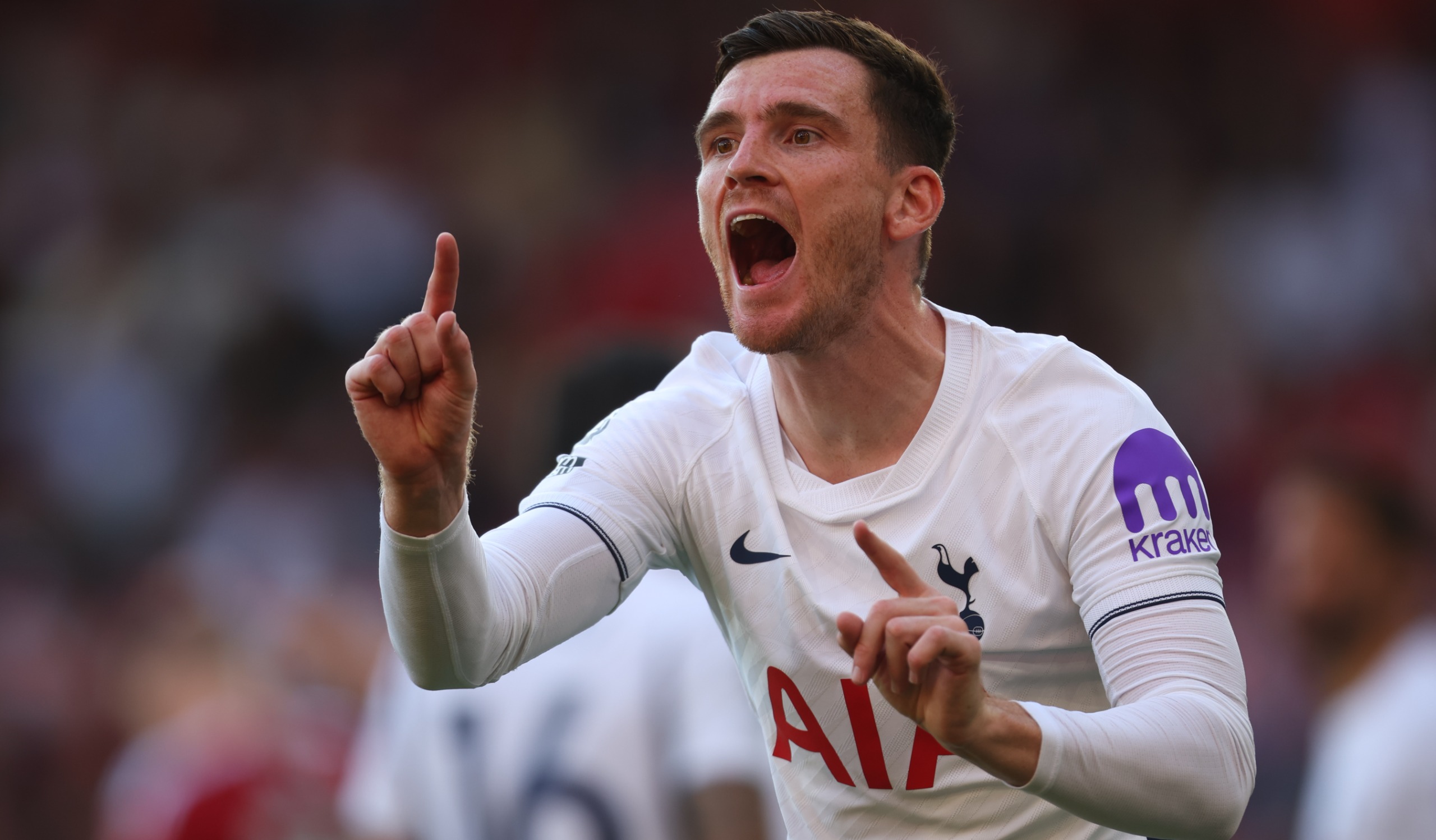 Andrew Robertson of Tottenham Hotspur reacts during the Premier League 2026/27 match between Nottingham Forest FC and Tottenham Hotspur at City Ground on September 5, 2026 in Nottingham, England