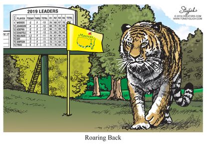 Editorial Cartoon U.S. Tiger Woods Masters 2019 winner
