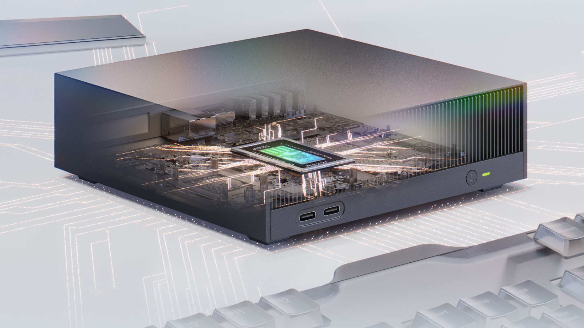 Nvidia RTX Spark PC showing inside with the N1X CPU