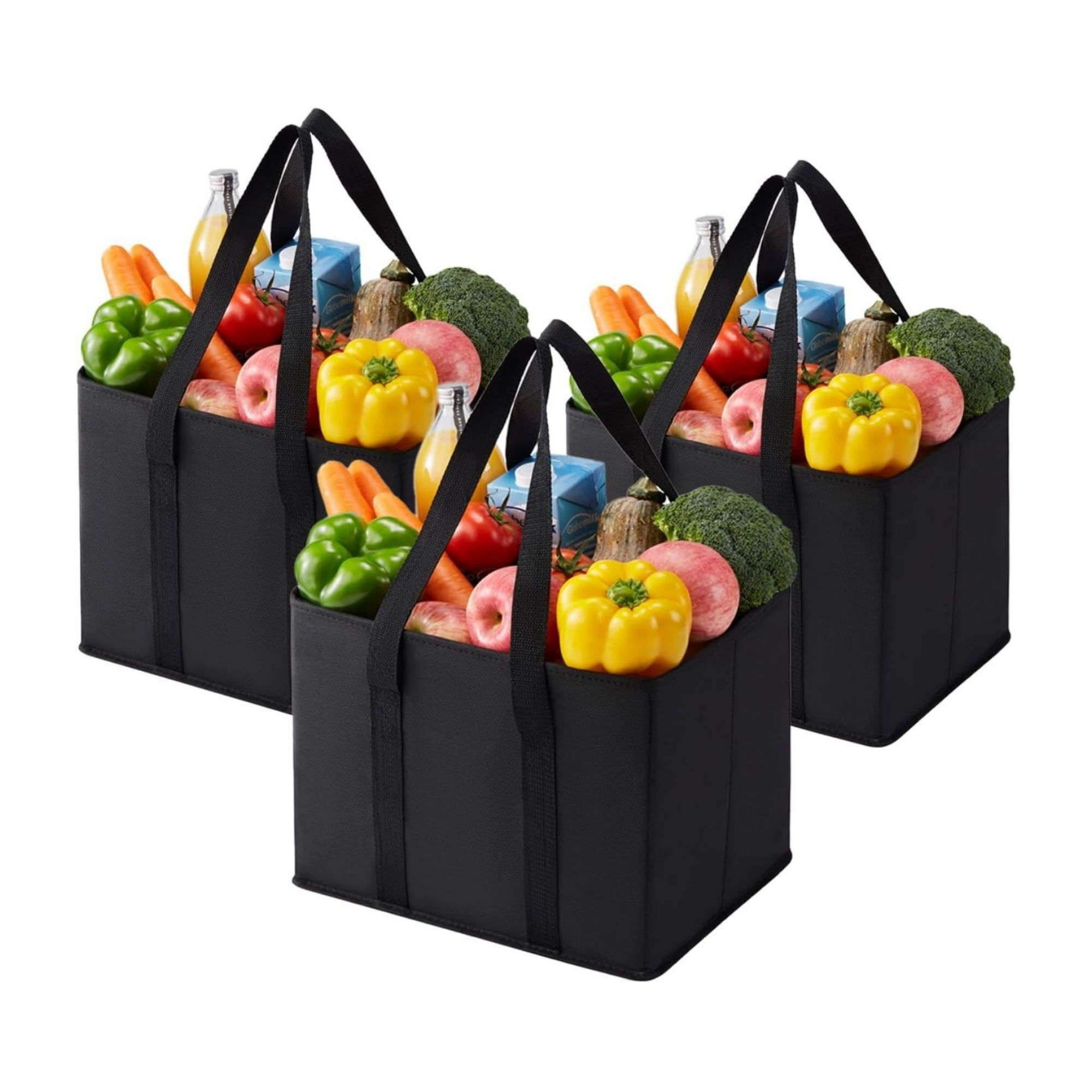 VENO 3 Pack Reusable Shopping Trolley Bags Set