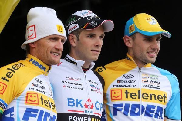 Bart Wellens, Niels Albert and Rob Peeters were the top three in Laarne