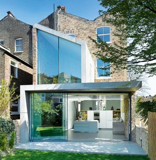 Modern extension to traditional terrace