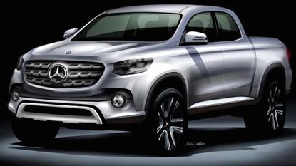 A rendering of the Mercedes-Benz pickup truck.