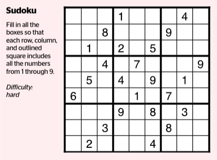 A sudoku puzzle