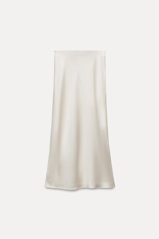 Satin Effect Midi Skirt