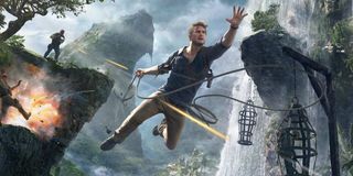 Uncharted 4 Nathan Drake leaping