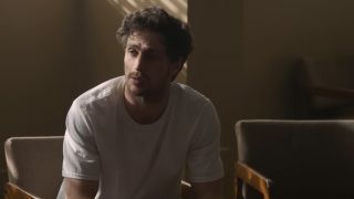 Aaron Taylor-Johnson in a white shirt in A Million Little Pieces