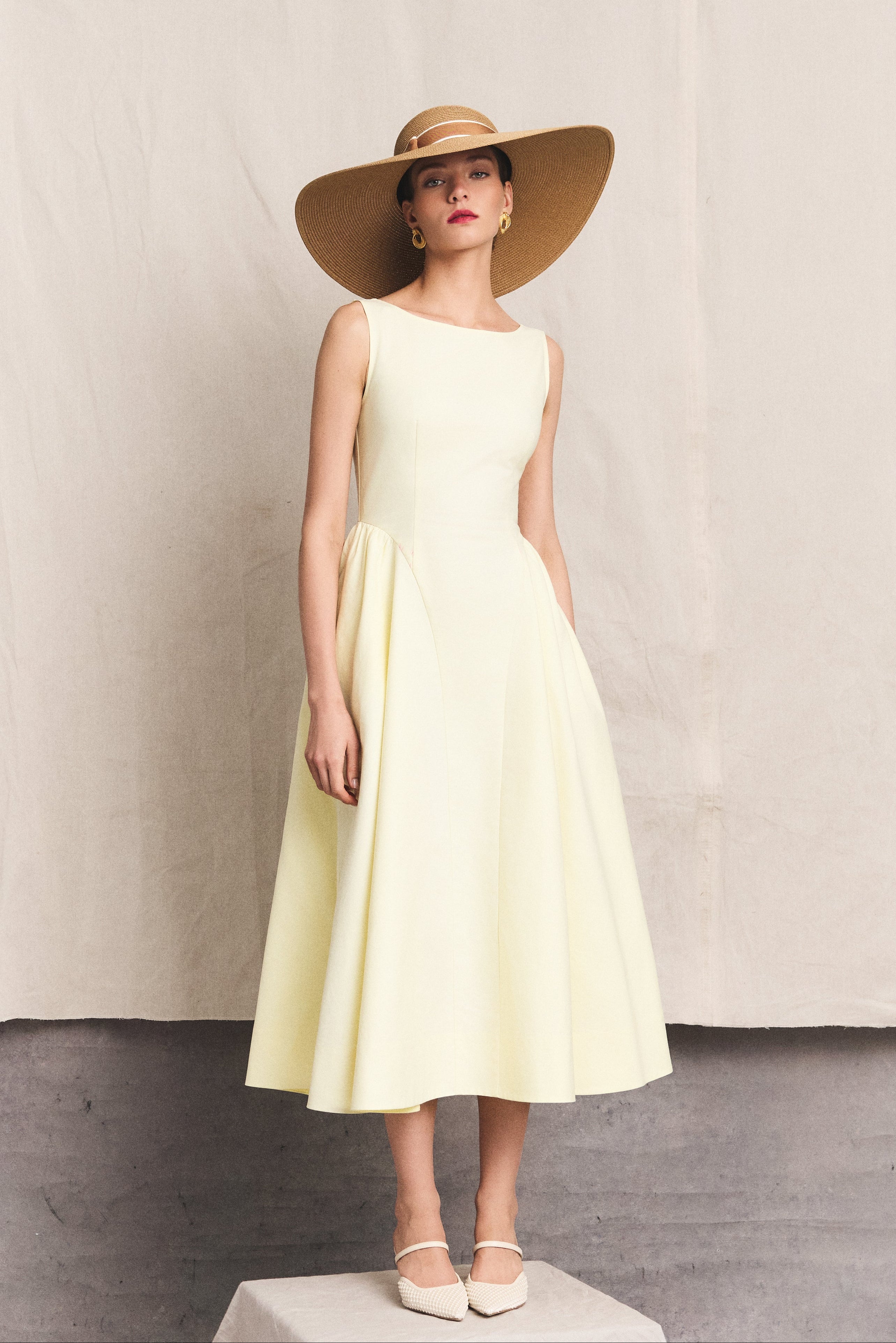 Chatsworth Woven Dress (lemon)
