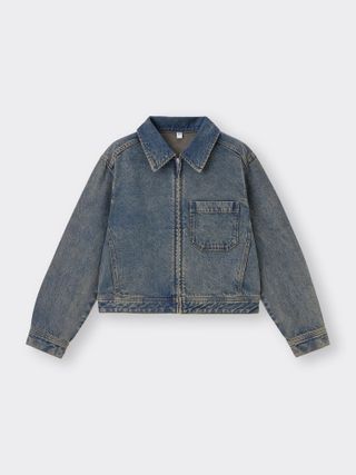 GU, Denim Zip-Up Jacket