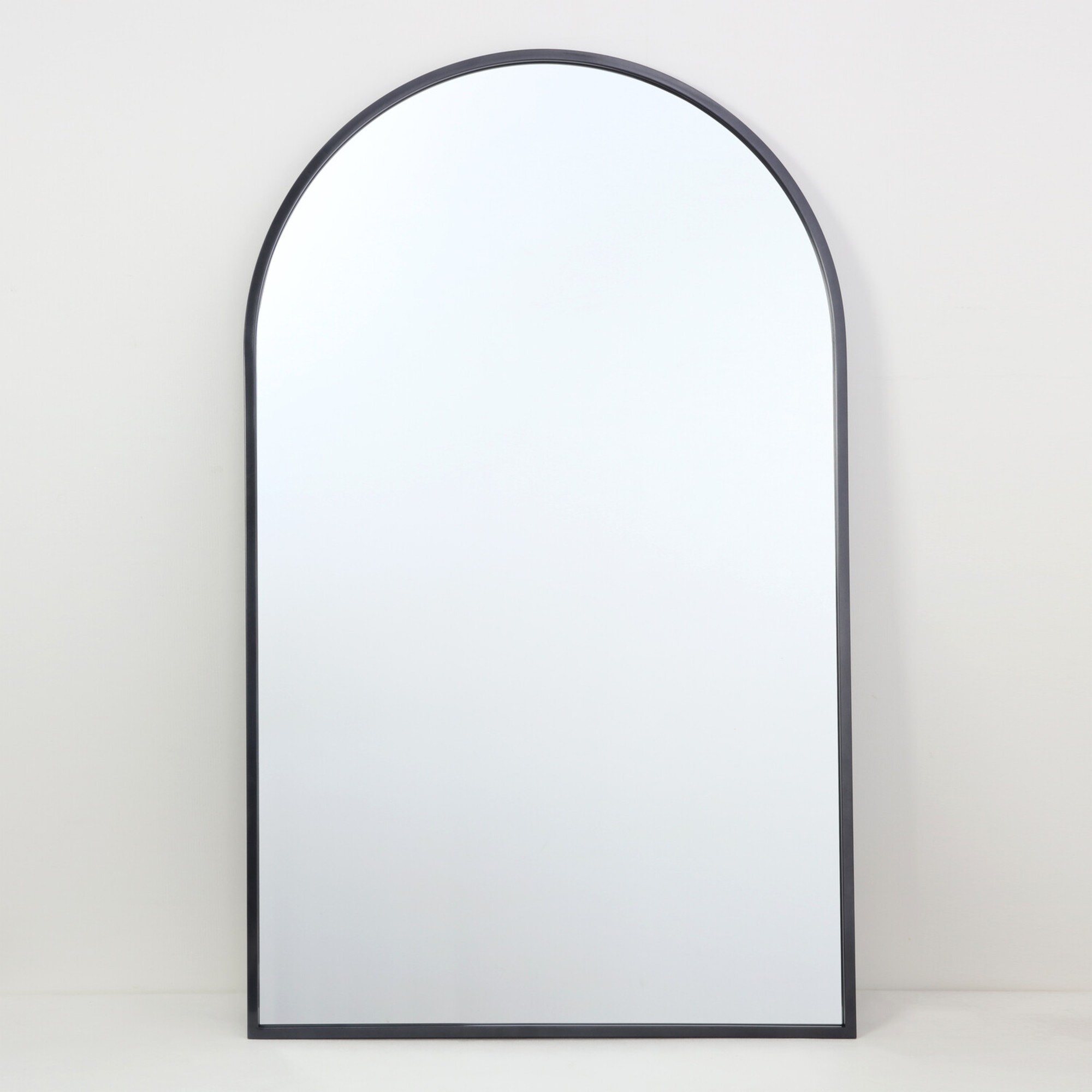 The Range Wide Metal Arch Mirror - Pewter