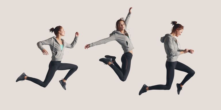 Leg, Trousers, Happy, Leisure, T-shirt, Youth, Knee, Active pants, Gesture, Exercise,