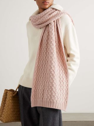 Valle Open-Knit Cashmere Scarf