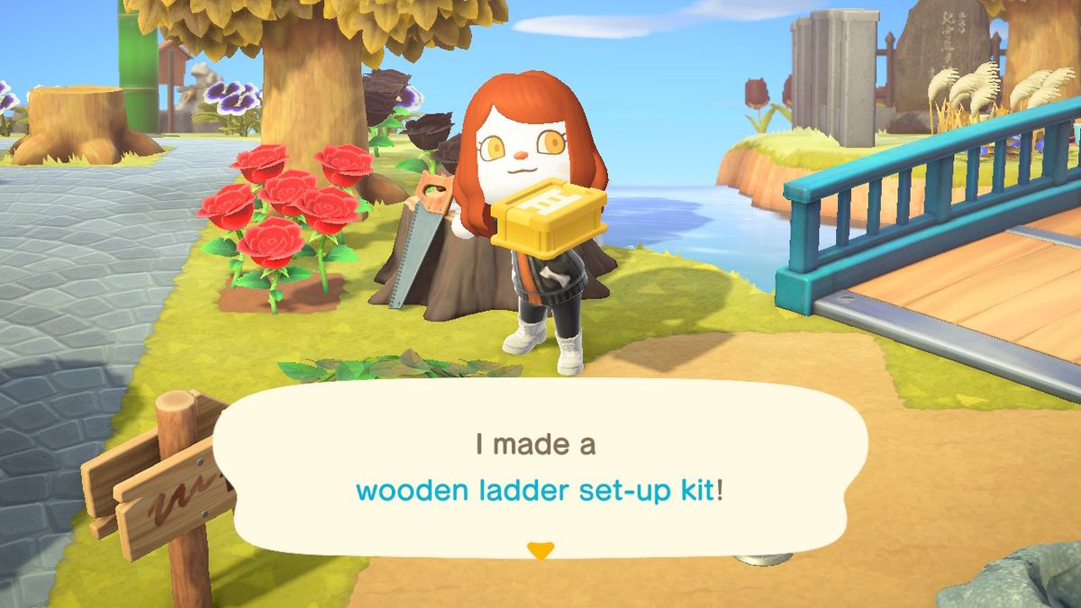 Animal Crossing New Horizons wooden ladder setup kit guide GamesRadar+