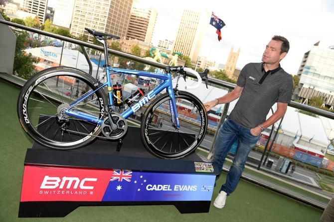Evans and his new BMC teammachine SLR01.