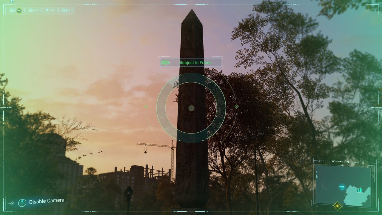 Spider-Man Secret Photo Op of an obelisk
