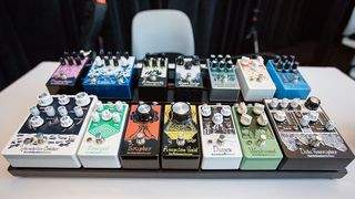 EarthQuaker Devices pedals on a pedalboard