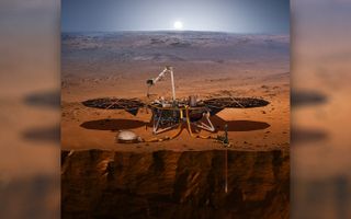 NASA's InSight lander on Mars art
