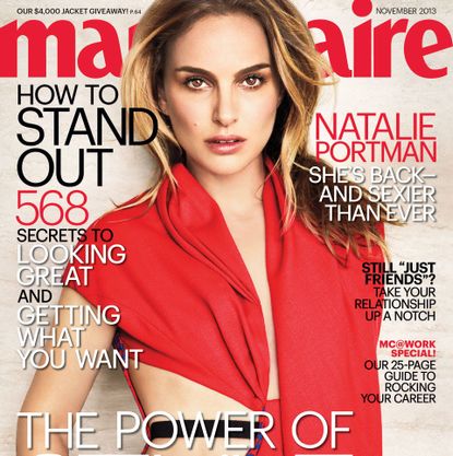 Marie Claire magazine cover featuring Natalie Portman