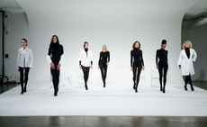 Olivier Saillard assembled a troupe of seven former supermodels at New York's Milk Studios 