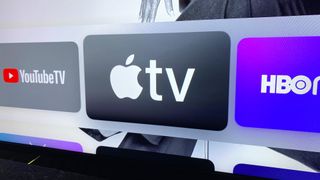 Apple TV logo on an Apple TV 4K