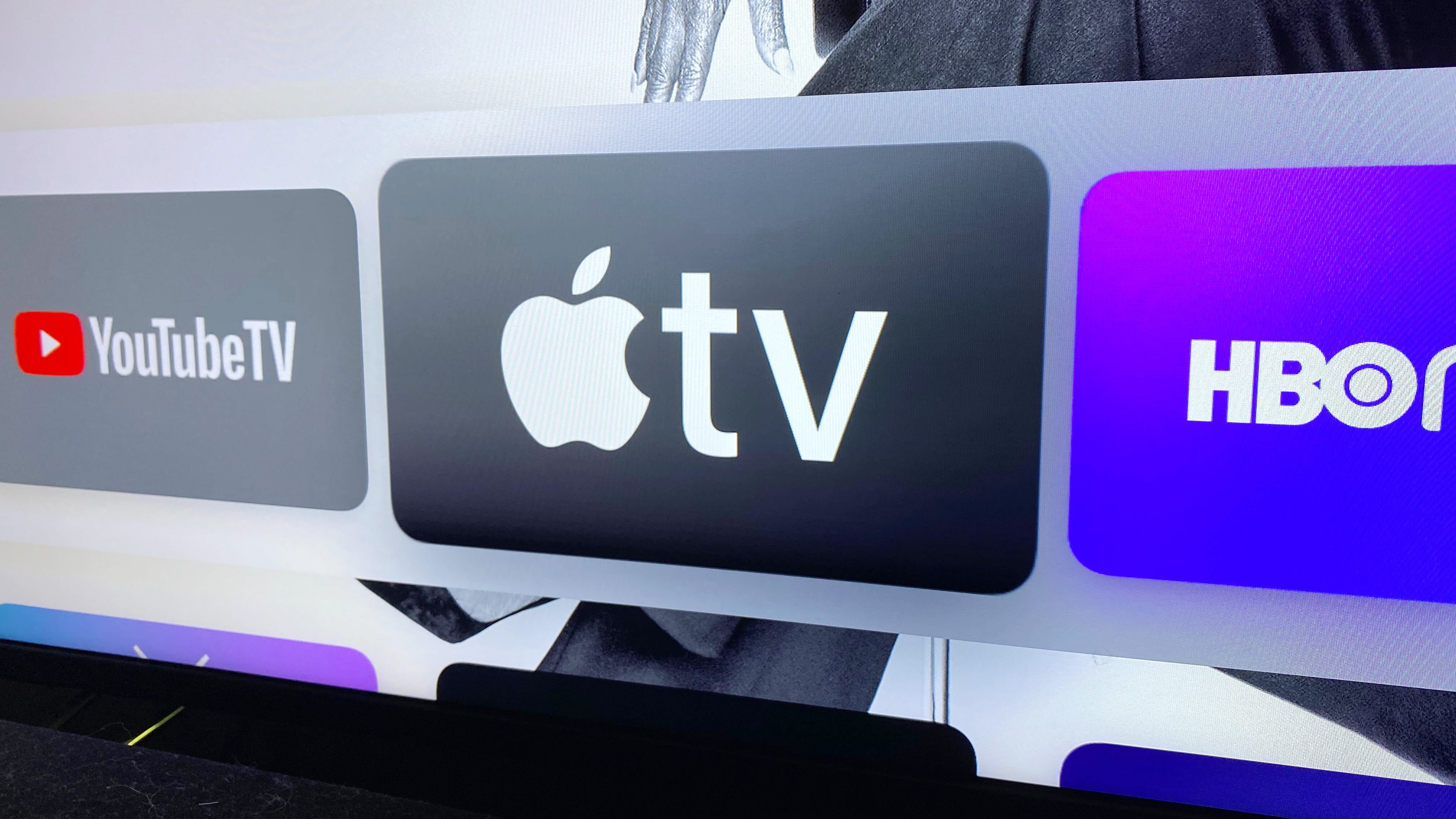 Logotipo de Apple TV en un Apple TV 4K