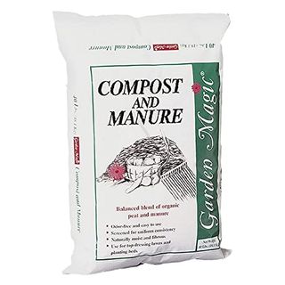 Michigan Peat 40 Pound Garden Magic Compost and Manure With Odor Free Blend and Naturally Moist and Fibrous for Lawn and Garden