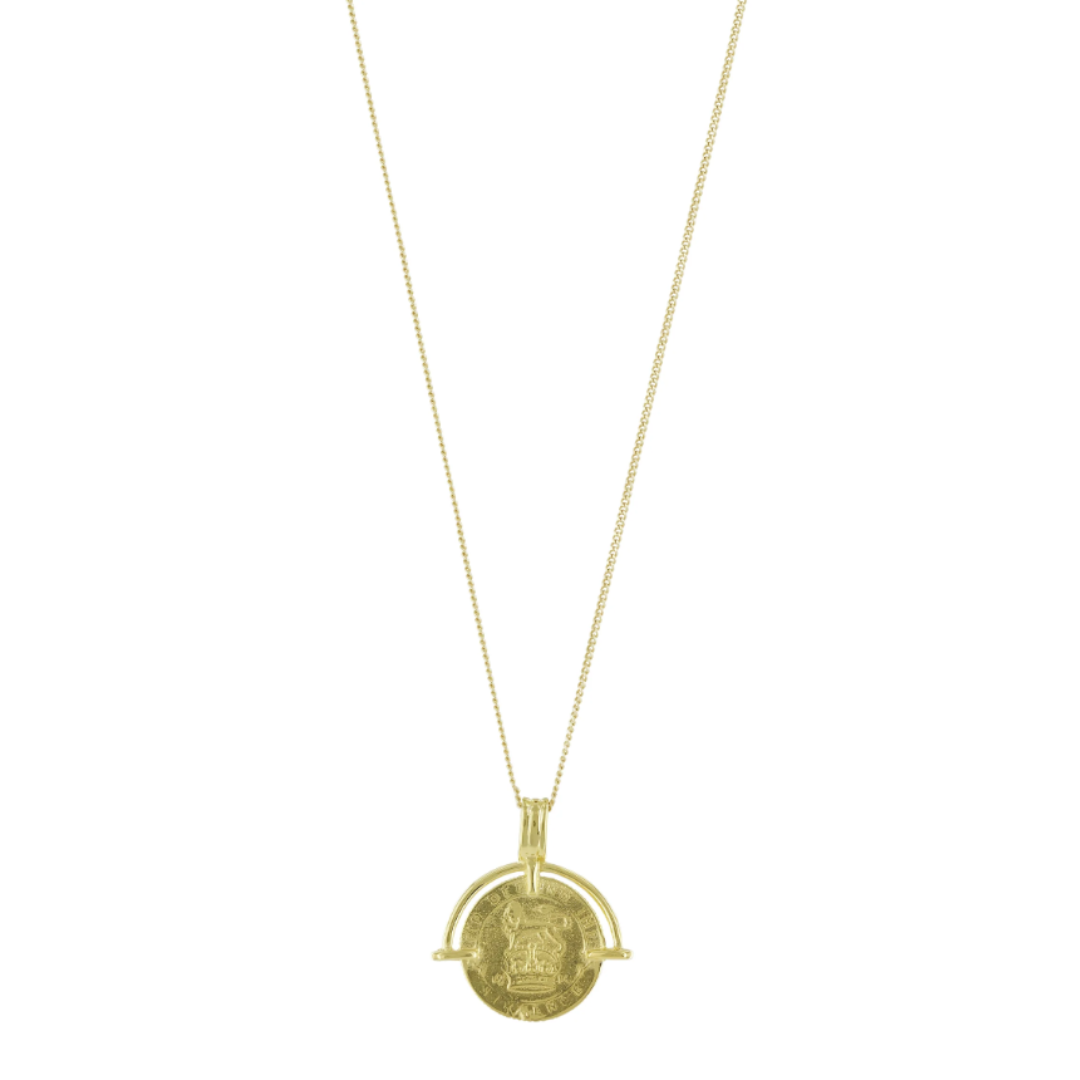 ethical jewellery: gold coin necklace