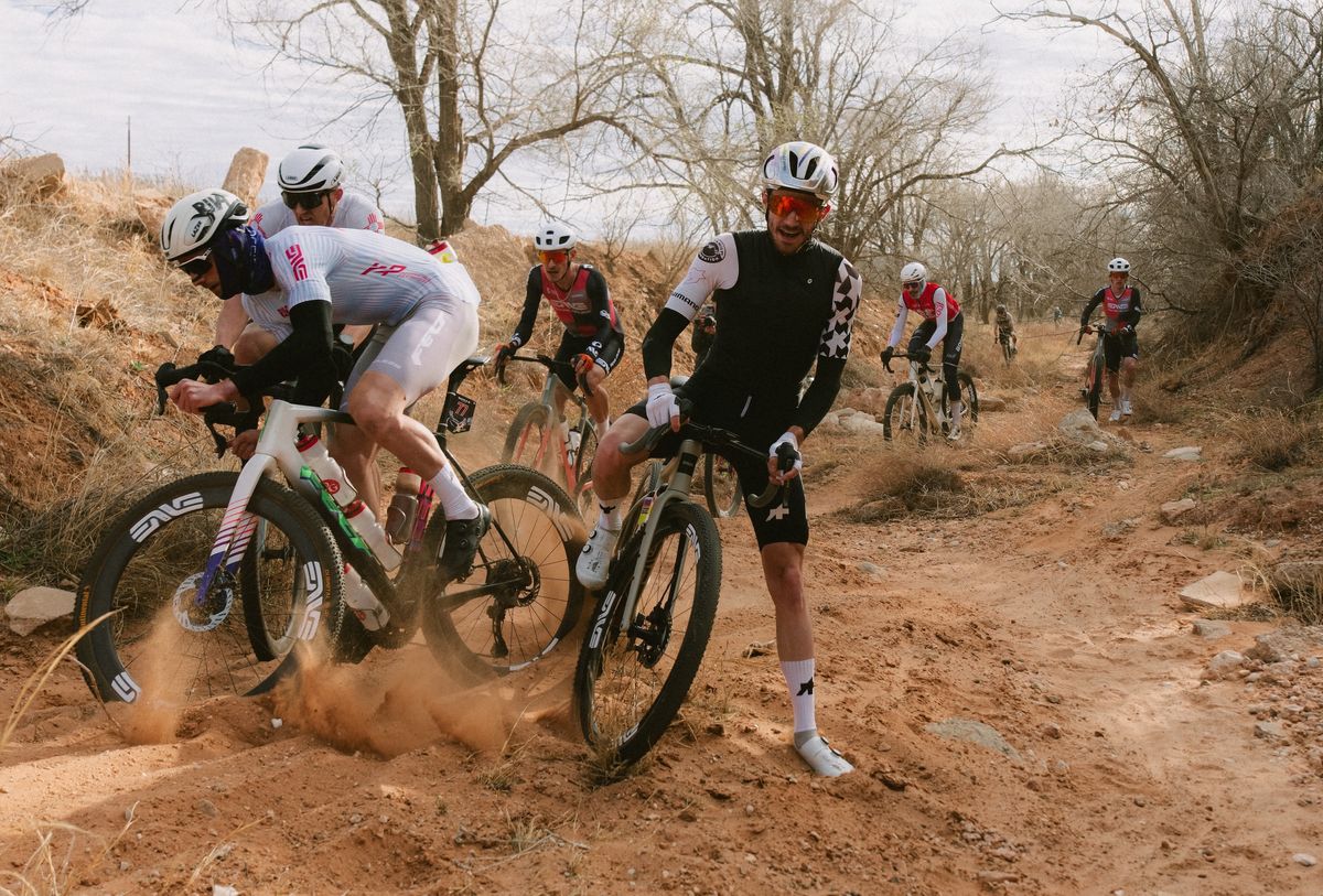 Many sandy areas created chaos for riders