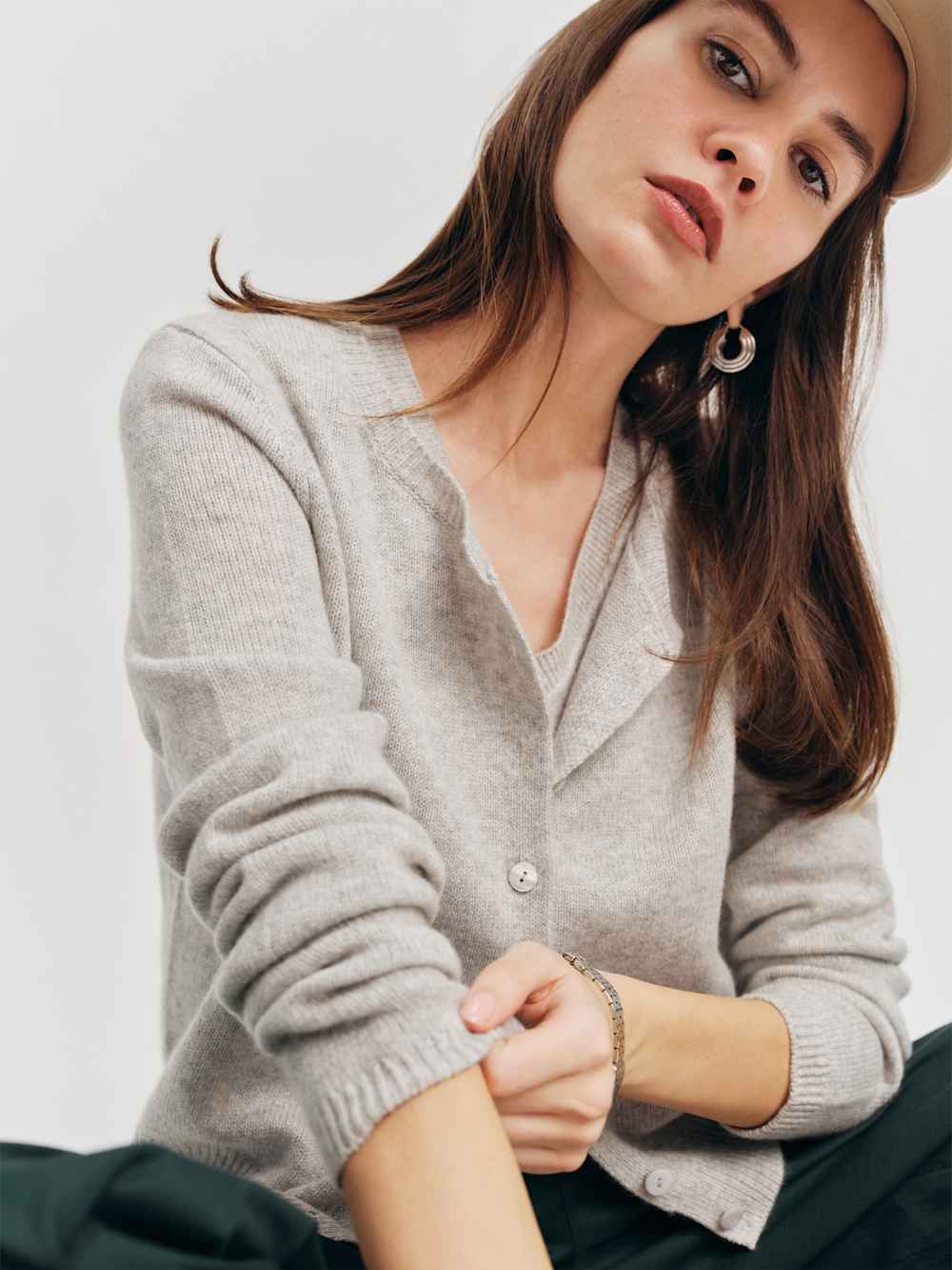 Clara Kashmiri Crew Cardigan