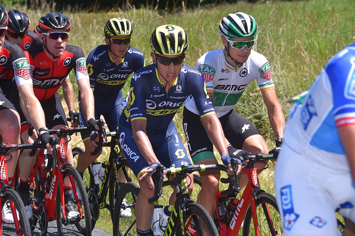 Esteban Chaves in the peloton